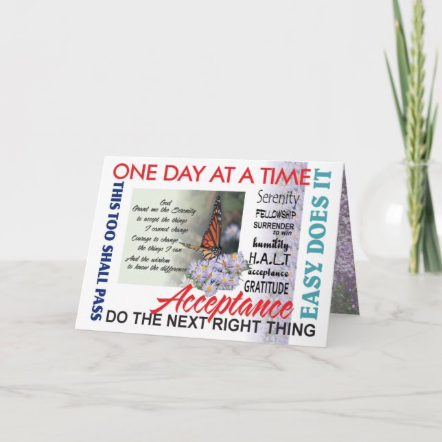 oração de serenidade e cartão de inspiração (Frente)