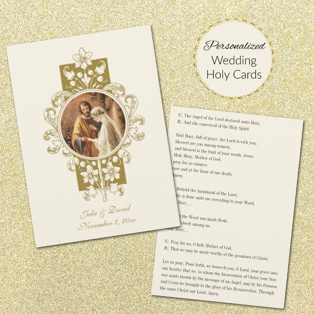 Oração do Anjo Católico de Casamento em Ouro (Criador carregado)
