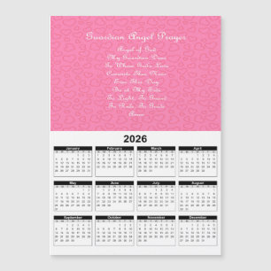 Oração do Anjo da Guarda Calendário Rosa 2026