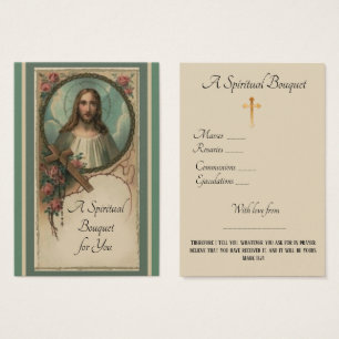 Oração do buquê espiritual que oferece o cartã