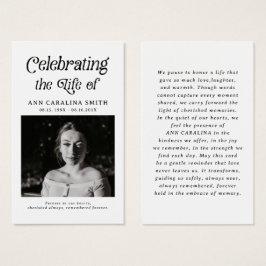 Oração do Memorial Fotográfico Retro Funeral Mínim