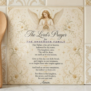 Oração do Senhor Personalizada Anjo Nome da Famíli