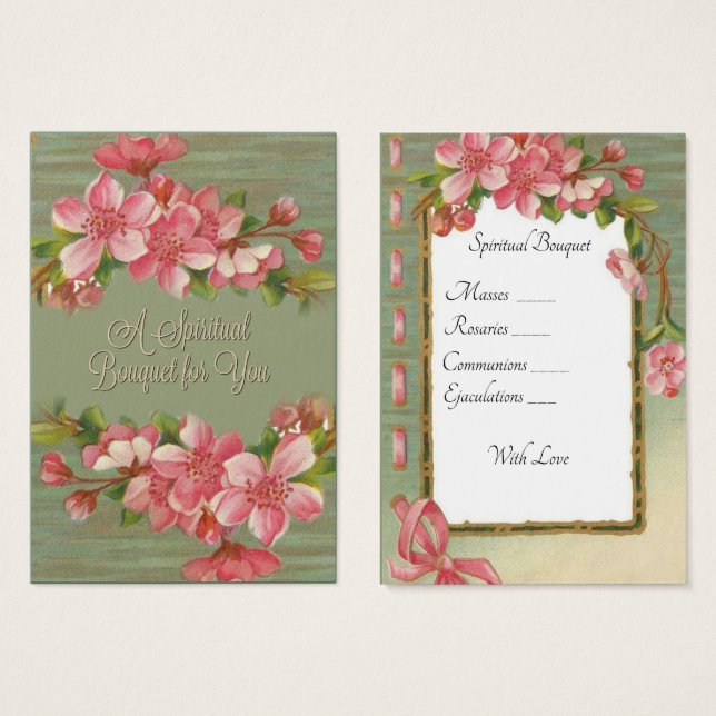 Oração Espiritual de Buquê Oferecendo Santa Cartei (Frente & Verso)