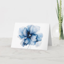 oração floral azul Cartão de condolências