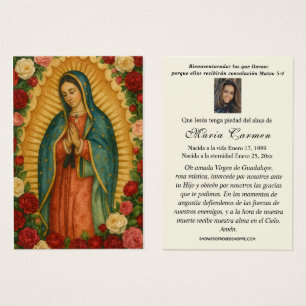 Oração Fúnebre Espanhola Virgem do México Guadalup
