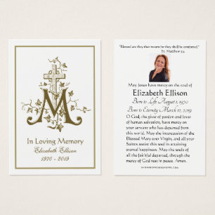 Oração Funeral Cruzada de Marian Dourada Religiosa