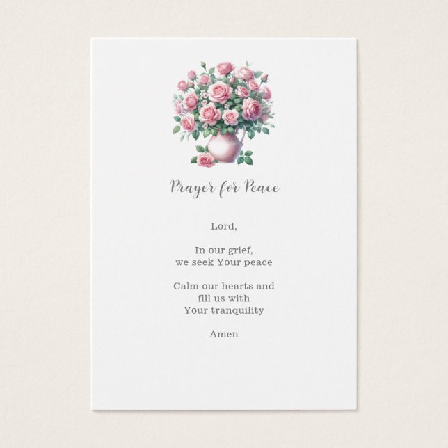 Oração Funeral/Memorial pela Paz (Frente)