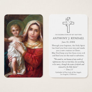 Oração   Madonna do baptismo e criança