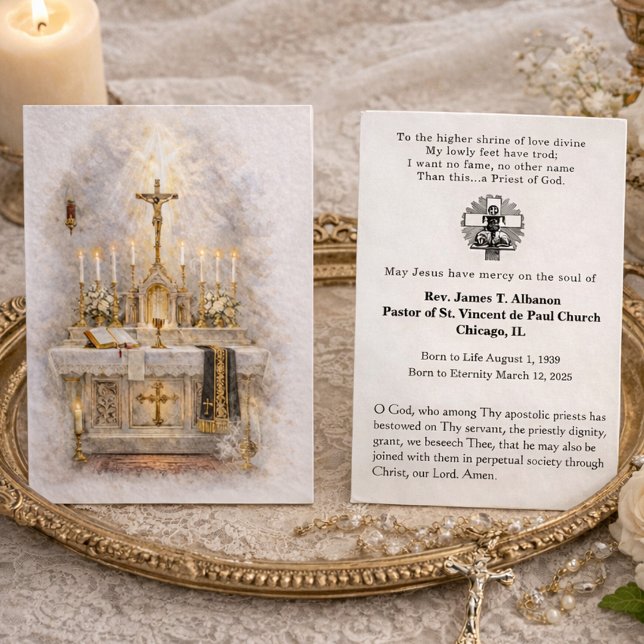 Oração Memorial Fúnebre de Padre Católico (Criador carregado)