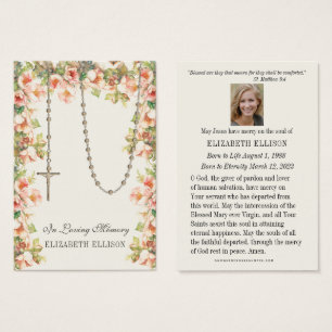 Oração Memorial Religiosa para Rosas Funerais