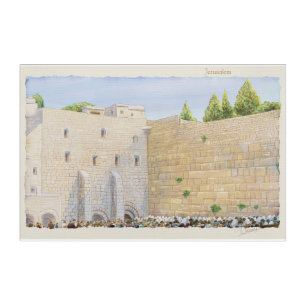Oração, Muro Ocidental KOTEL Jerusalém Antiga Arte