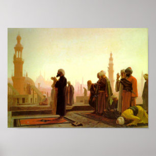Oração no poster do Cairo