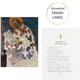 Oração Noturna das Ruas. Cartão de Oração John Chr