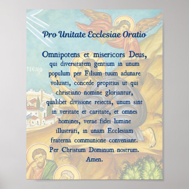 Oração para a Impressão de Unidade (Frente)