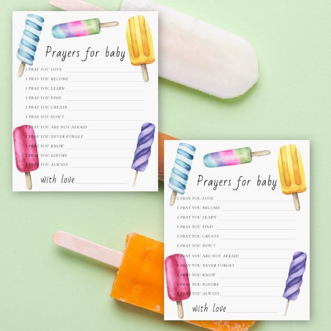 Oração para o baby shower do Popsicle para o bebê  (Criador carregado)