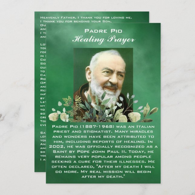 Oração poderosa para a placa de cura de enfermidad (Frente/Verso)