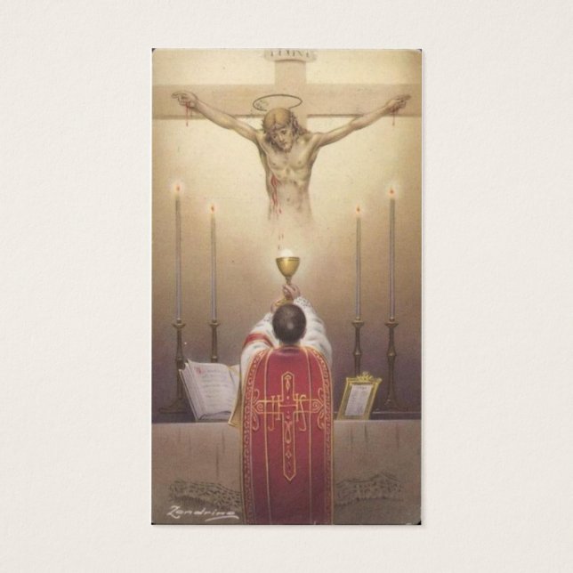 Oração religiosa do Padre Católico Tradicional (Frente)