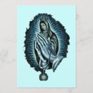 Oração Roxa Abençoada Virgem Maria Convite