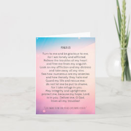 Oração, salmo 25 cartão cristão personalizado