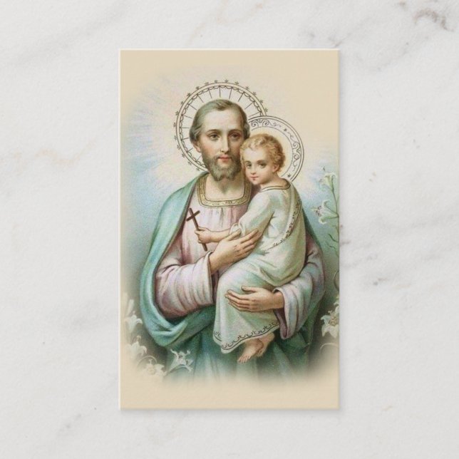 Oração St Joseph de Memorare & cartão santamente (Frente)