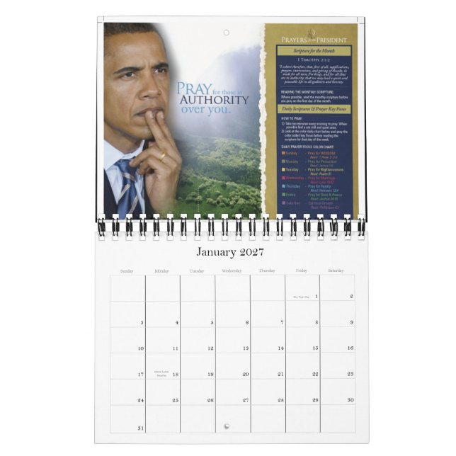 Orações ao Presidente Calendário Devocional para 2 (Jan 2027)