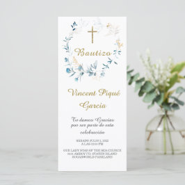 Orações Curtas Batizado Cartão Prayer Card