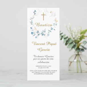 Orações Curtas Batizado Cartão Prayer Card