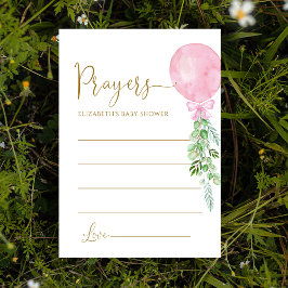 Orações De Balões Rosa Para Cartão De Gabinete Par