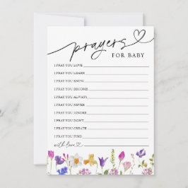 Orações de flor selvagem e desejos para o cartão d