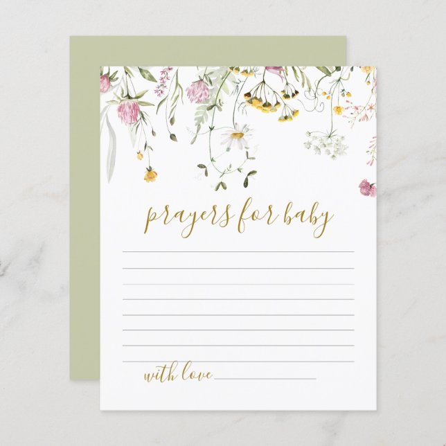 Orações para flores selvagens Chás de fraldas (Frente/Verso)