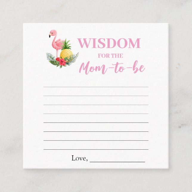 Orações Tropicais de Flamingo por Cartão de Chá de (Frente)