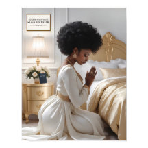 Orando a Mãe Clássica Dourada e Impressão branca