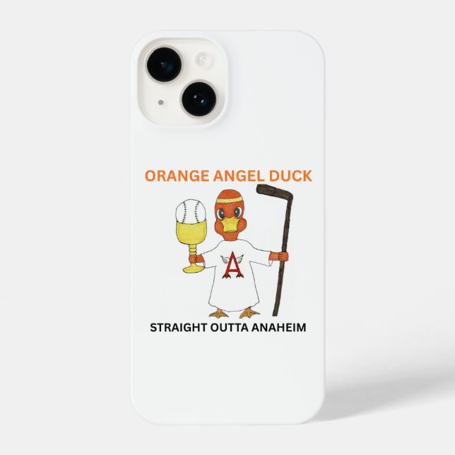 Orange Angel Duck Iphone 14 slim fit case (Verso)