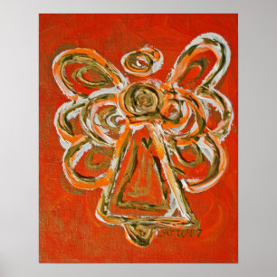 Orange Angel Poster Impressão