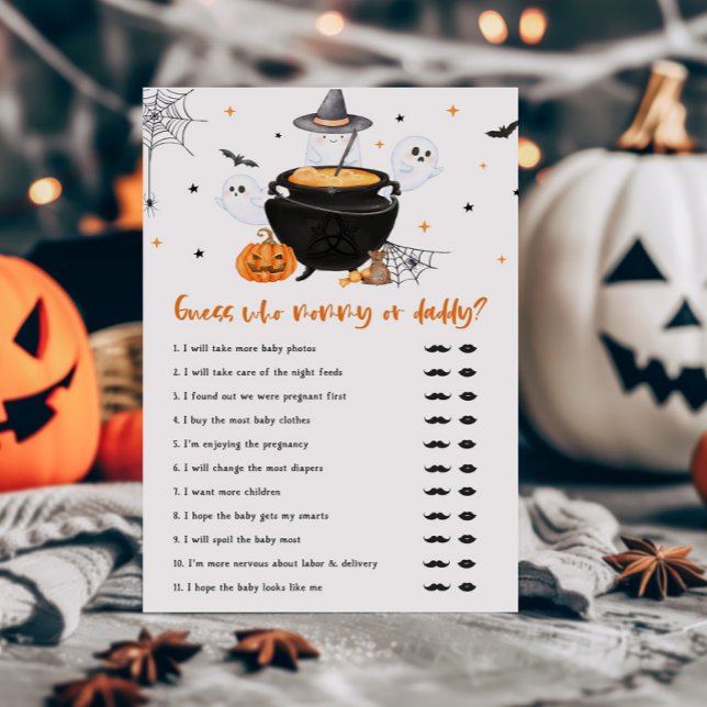 Orange Baby Breing Adinha quem Mamãe ou Jogo de Pa (Baby is Brewing Baby Shower Guess who Mommy or Daddy Game
)