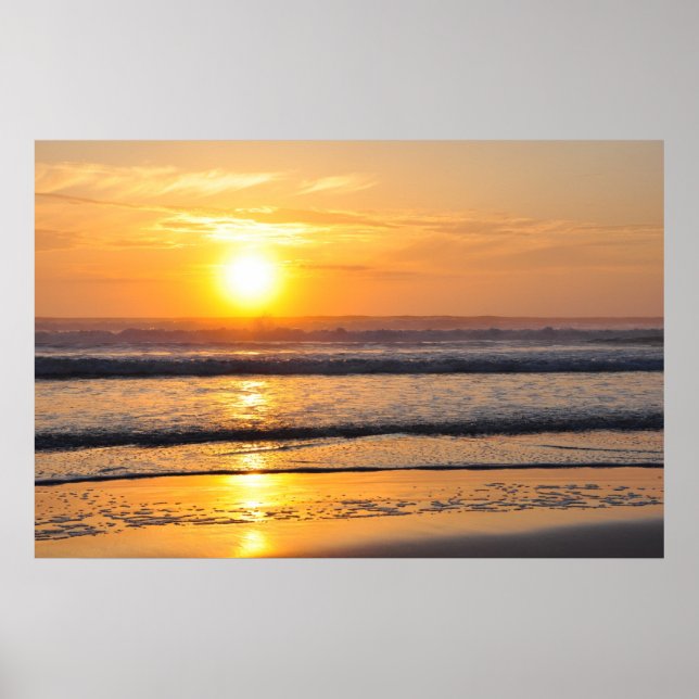 Orange Beach Sunrise Wilbur Pelos Sea FL Poster (Frente)