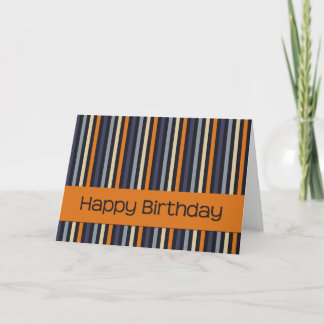 Orange & Blue ・ Cartão de aniversário