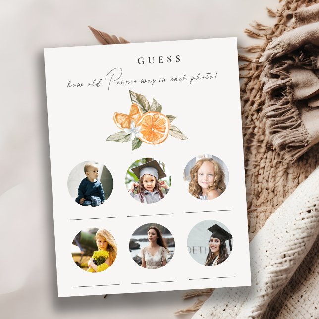 Orange Boho Quão Velho Era O Jogo Do Chá de panela (Criador carregado)