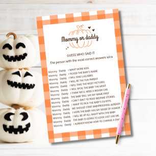 Orange Brown Retro Minimamente Pumpkin Adivinhado