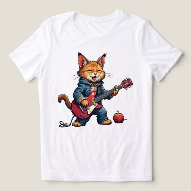 Orange Cat Guitar Player (Design frontal)