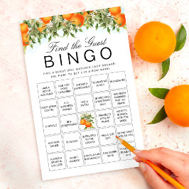 Orange Citrus Encontra O Cartão De Jogo De Bingo D