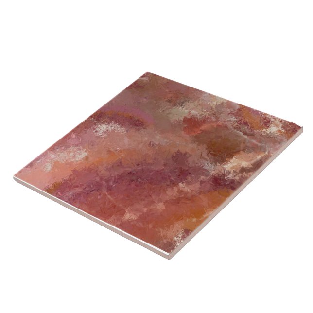 Orange Crackle Pastel Ceramic Tile (Lateral)
