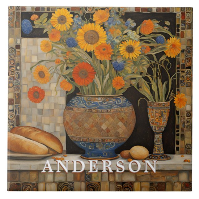 Orange Daisy Flower Vase Ainda Life (Frente)