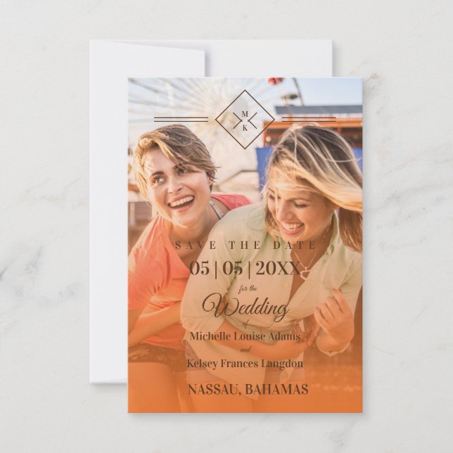 Orange Destination Wedding Gay Lesbian Wedding (Frente)