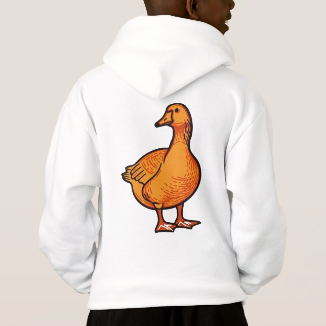 Orange Duck Kids T-Shirt – Cute and Playful Animal (Verso)