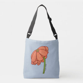 Orange Flower with Blue background Tote