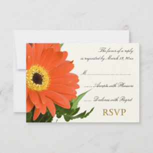 Orange Gerber Wedding RSVP