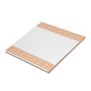 Orange Grecian Frieze Pattern