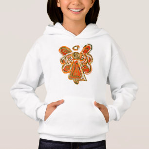 Orange Guardian Angel Holiday Hoodie Sweet