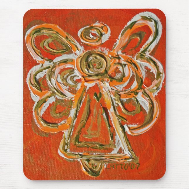 Orange Guardian Angel Mousepad (Frente)